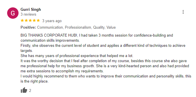 Corporate Hub Student Review